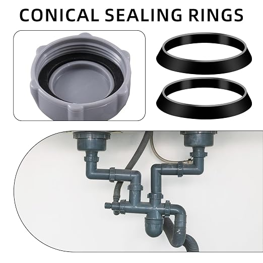 16 Pcs Seal Ring Silicone Washer, Cone Silicone Seal Ring, Waste Pipe Seals - Image 6