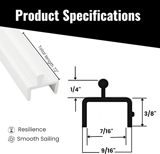 KC Hardware Aluminium Sliding Screen Door Bottom Track, Patio Door Track - Image 3
