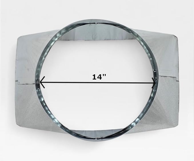 20"x12"-14" Square-to-Round Duct Transition Adapter - Image 3