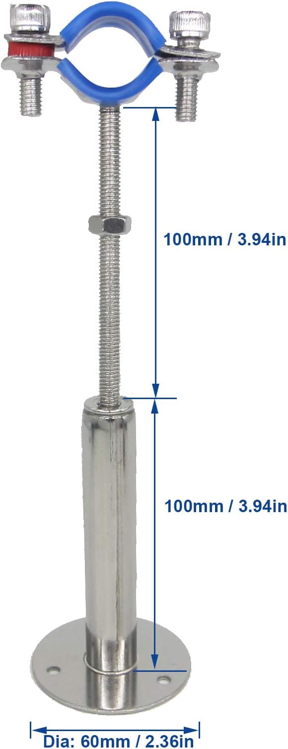 Stainless Steel Adjustable Pipe Clamp Bracket - Image 2