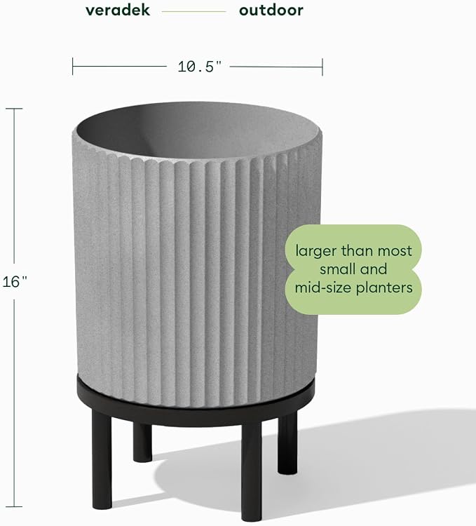 Veradek Demi Series Round Planter w/ Stand - Image 2