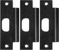 3Pcs Stainless Steel Strike Plate Universal Door Strike Plate 4 7/8" x 1 1/4" by Haiabei