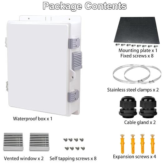 Outdoor Electrical Junction Box, Ventilation and Heat Dissipation ABS Plastic - Image 8
