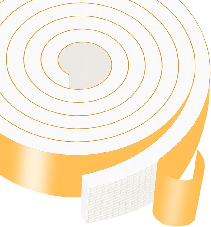 Door Seal Strip, High Density CR Insulation Tape, 2 in x 1/2 in x 6.5Ft | by MIKONIYA