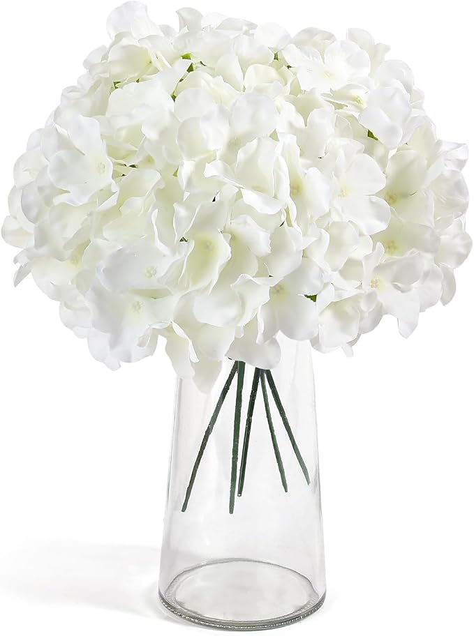 Auihiay 204Pcs Hydrangea Artificial Flowers Bulk, Silk Hydrangeas Flowers | - Image 5