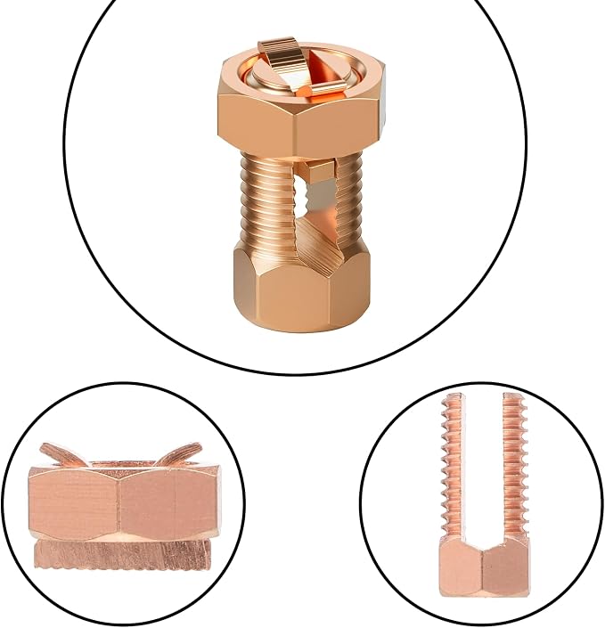 2PCS Split Bolt Connector Superior Strength Split Bolt Connector Copper - Image 4