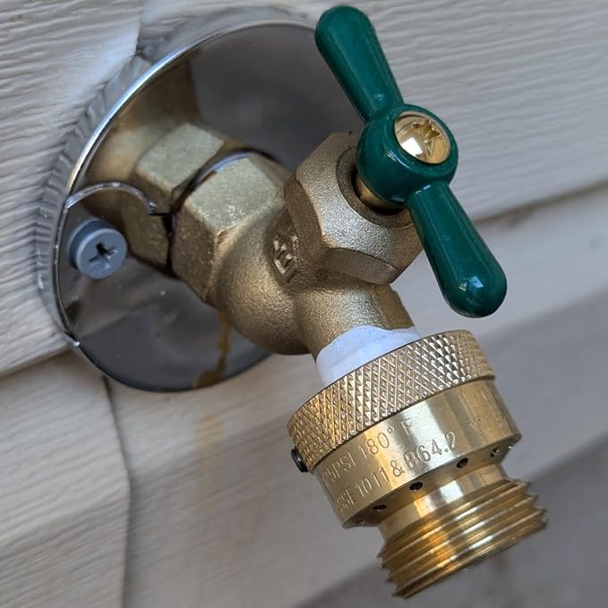 5 Pack SUNROAD Lead-Free Brass 3/4" Inch MHT Hose Bibb Connector Backflow - Image 9