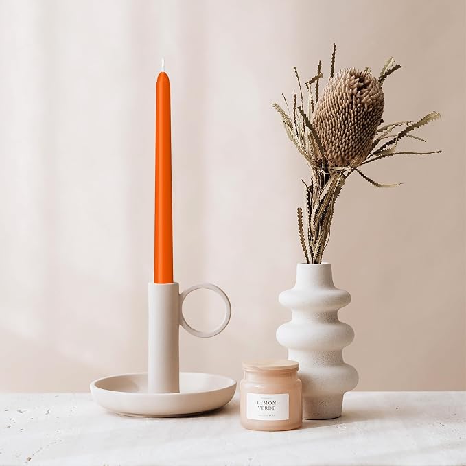 LYOBATH 30 Pack Orange Taper Candles - Image 6