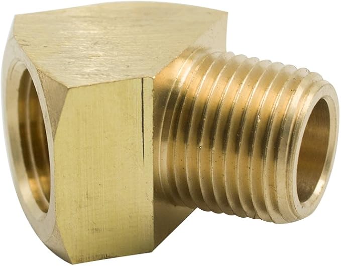 45 Degree Street Elbow 1/8" NPT Male x 1/8" NPT Female Brass Pipe Fitting - Image 3