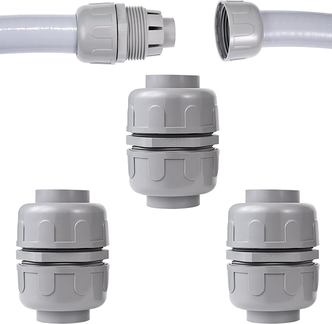 NPT 1 Double Conduit Liquid-Tight Connector Straight | Extend Repair Conduit by Aandxmok