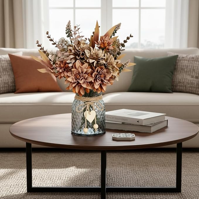 Faux Flowers in Vase, Silk Artificial Flower Arrangements, Rustic Flower - Image 6