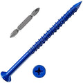 Wensilon 1/4''x4 Concrete Screw Anchor Blue Flat Head by Wensilon
