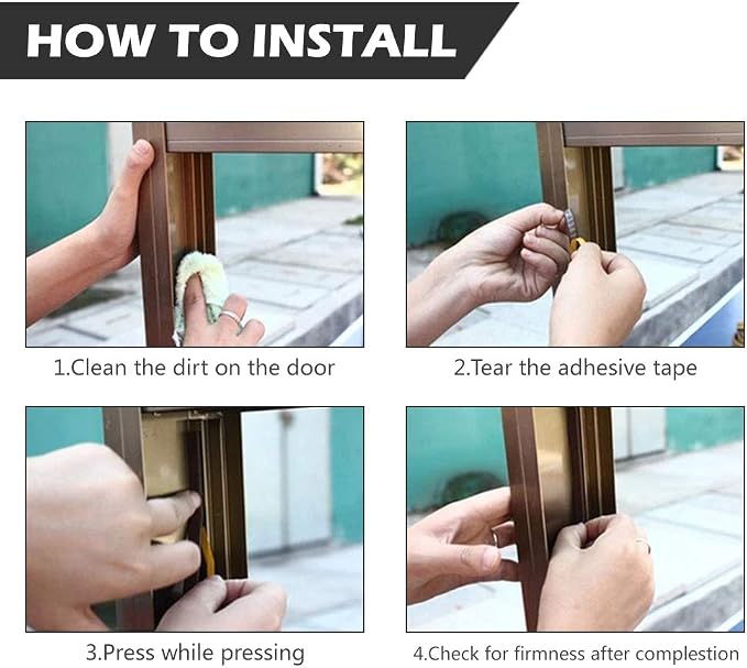 CloudBuyer Door Weather Stripping, Soundproof Insulation Seal Strip - Image 5