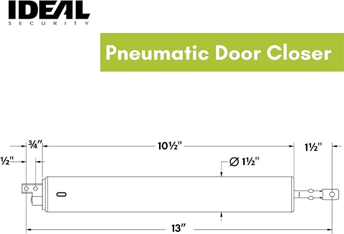Ideal Security Model 1730 Heavy Duty Pneumatic Screen and Storm Door Closer - Image 3