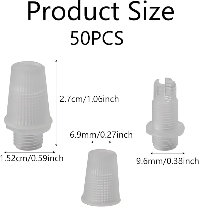50 Pairs Plastic Pendant Lighting Strain Reliefs, Lamp Light Fixture Replacement - Image 2
