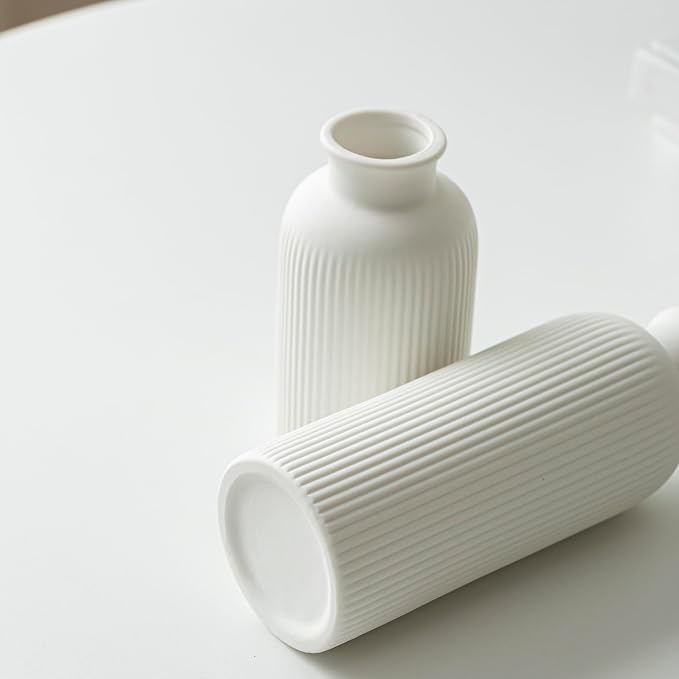 Modern Ceramic Vase Set, 3-Piece Decorative Vases - Image 6