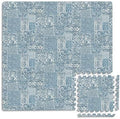 FloorPops Blue Mercado Interlocking Floor Tiles by FloorPops