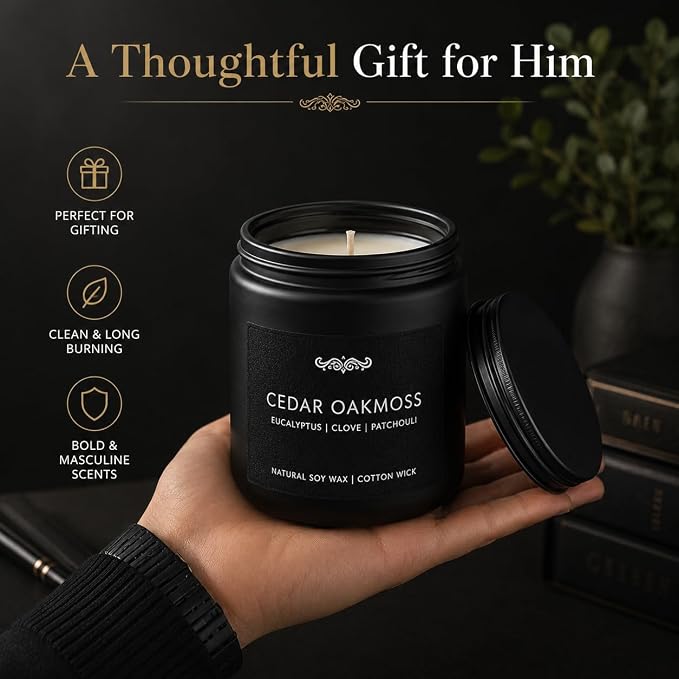 6 Pack Candles for Home Scented Aromatherapy Candles Gifts Set for Men - Image 4