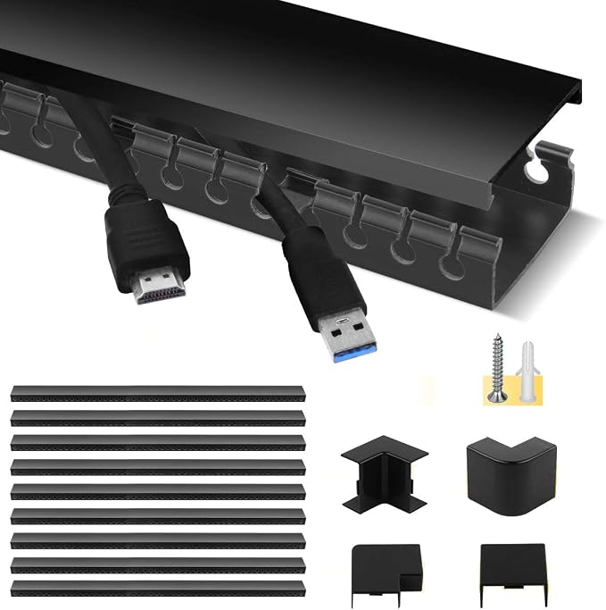 Cable Raceway Kit, Stageek Cable Management System Open Slot Wiring Raceway Duct by Stageek