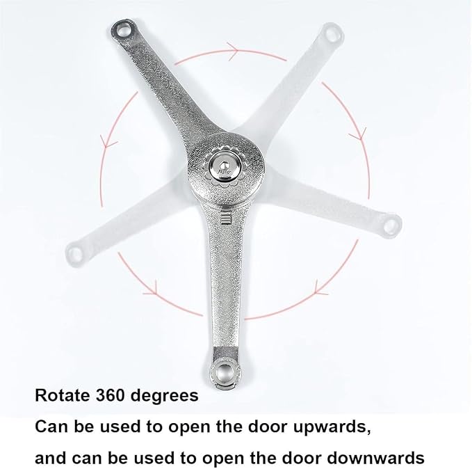 Qrity 2 PCS Adjustable Lift Up Stay Support Hinge - Image 6