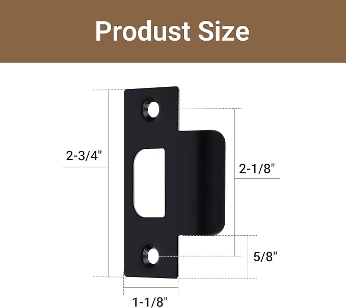 2 Pack T-Strike Door Strike Plate - Image 2