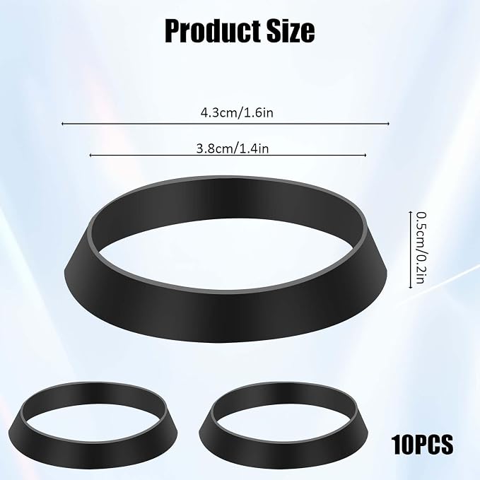 10 PCS Seal Ring Silicone Washer Waste Pipe Seal Ring Rubber Gasket Washers - Image 2