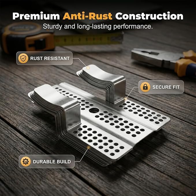 Drywall Repair Clips Kit with Screws, Stainless Steel Wall Patch Fasteners - Image 2