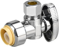 Angle Stop Valve, 1/2" PTC Input, 3/8" OD Compression Output | by PXZBLG