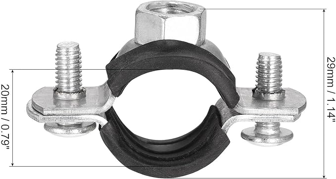 uxcell Adjustable Pipe Bracket Clamp, 3/4" Wall Ceiling Mount Iron Pipe Strap - Image 3