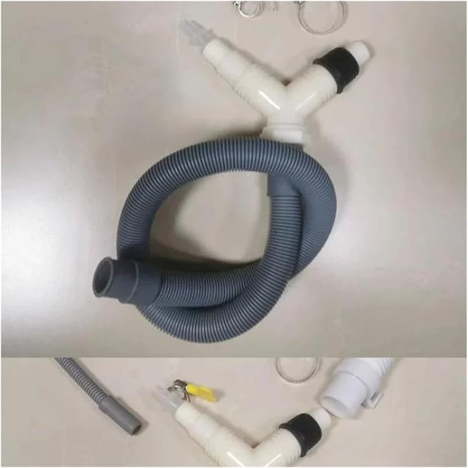 Washing Machine Dryer Drain Tee Adapter，Extended Drainage Hose Pipe Fitting - Image 2