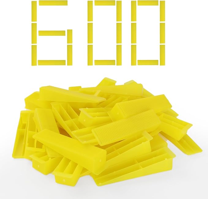 600Pcs Tile Wedges for 1/8", 1/32" Tile Spacers | Tile Leveling System Reusable by VUAOHIY