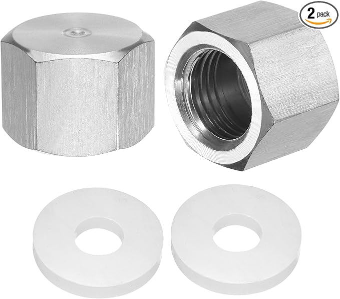 uxcell 2pcs Hex End Cap 304 Stainless Steel Nut by uxcell