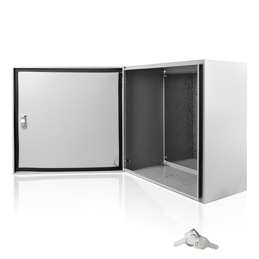 Electrical Box 24 x 24 x 12 Inch Indoor Outdoor Electrical Enclosure Box Steel by Fsehyue