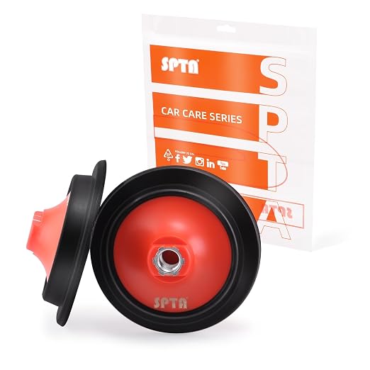 SPTA 2Pcs RO Rotary Flexible Backing Plate, Hoop-and-Loop Face PU Soft Backing by SPTA