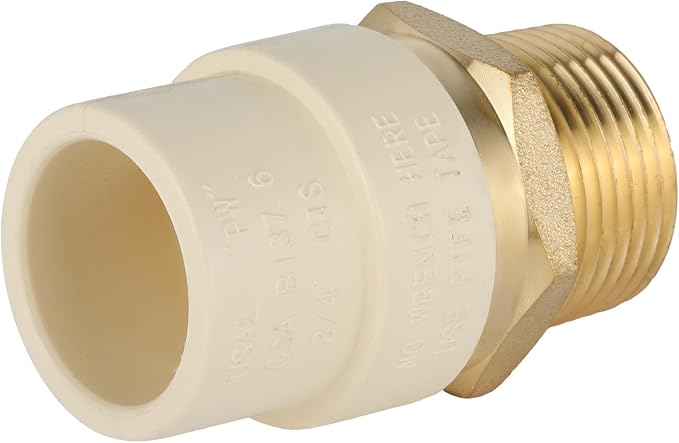 10 Pack EFIELD 3/4"CPVC x 3/4"Male NPT Transition Coupling Adapter | Male - Image 4