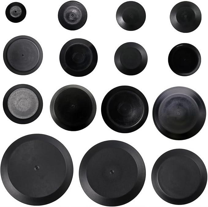 150pcs Flush Mount Black Hole Plug Assortment by Woodzdon