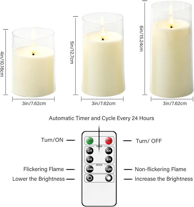 kakoya Flickering Flameless Candles Battery Operated - Image 5