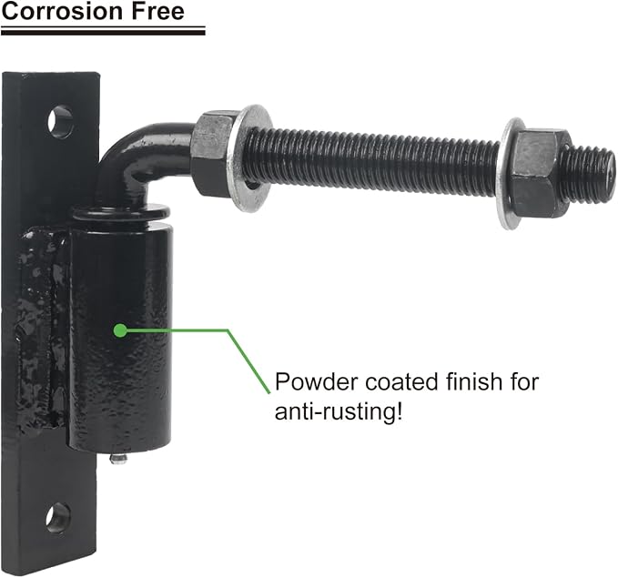 Industrial Heavy Duty Bolt on 3/4" J Bolt Gate Hinge - Image 4