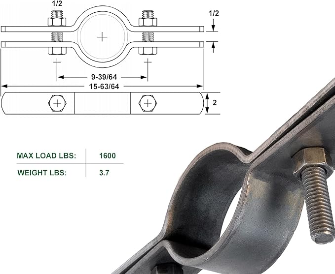 Highcraft DMST-QM06 Riser Clamp; Vertical Pipe Hanger - Image 7