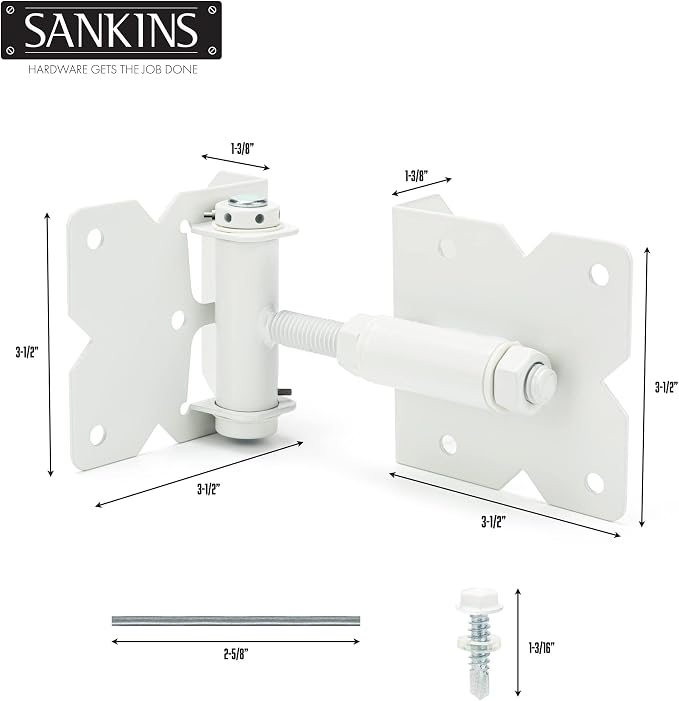 Self Closing Gate Hinges Heavy Duty, 90 Degree Adjustable, - Image 2