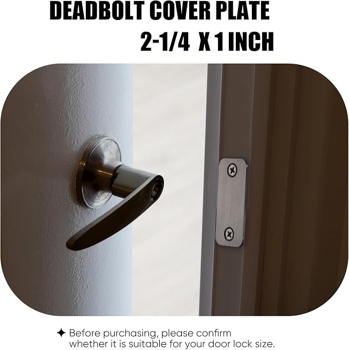Blulu 4 Set Door Hole Cover Plate Blank Strike Filler Plate, Increase Home - Image 4