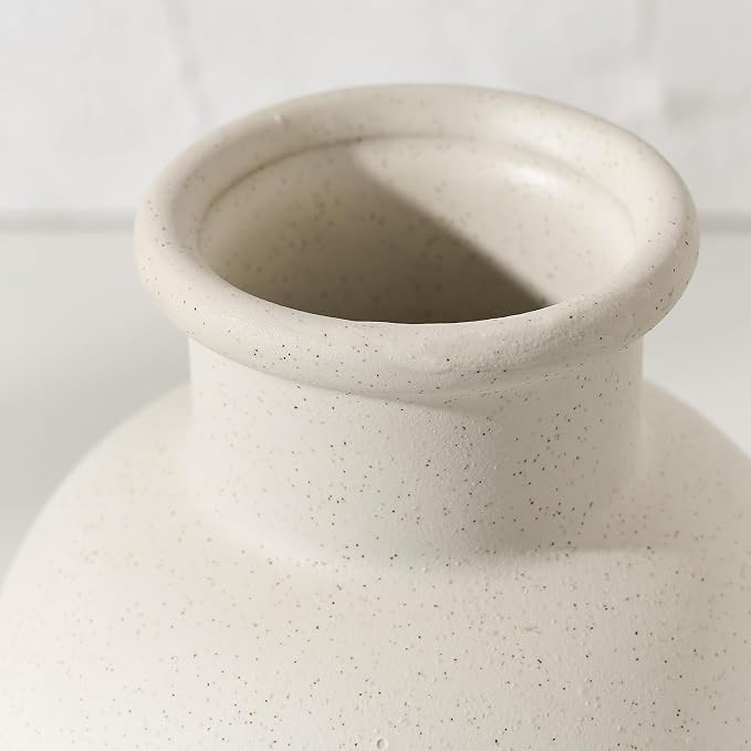 SIDUCAL Spotted Ceramic Modern Vase, 5.8 Inch Rustic Farmhouse Decorative Boho - Image 9