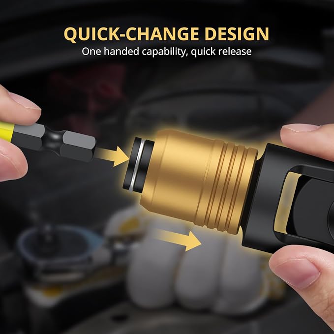 AMTOVL Impact Hex Adapter, 1/2 Inch Drive to 1/4 Inch Quick-Change Chuck | - Image 3