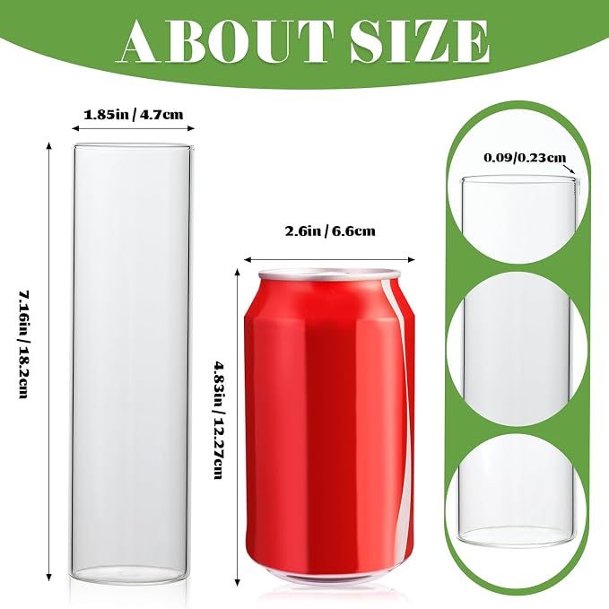 20 Pcs Glass Cylinder Bud Vases - Image 3