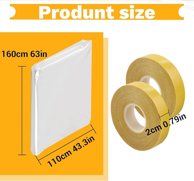 Window Insulation Kit for Winter Seal Covers Up to 5 Windows Thermal Shrink - Image 2