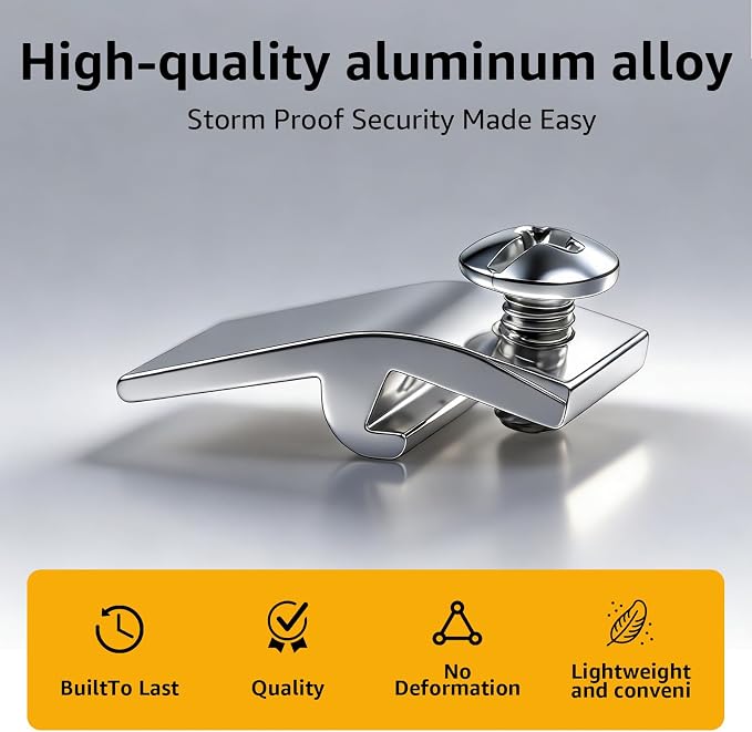 Storm Door Panel Clips, with Screws 5/16" Offset Aluminum Storm Window Clips - Image 6