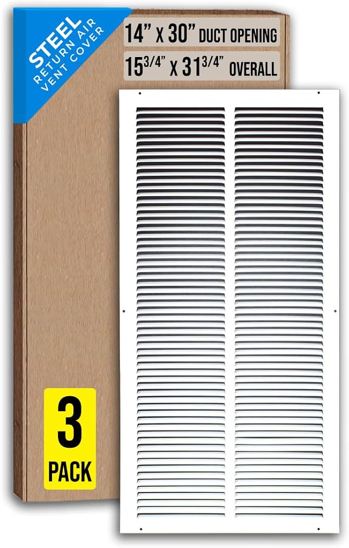 Fits 14x30 Duct Opening | Steel Return Air Grille by Handua | Vent Cover Grill by Handua