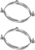HARFINGTON 2pcs 201 Stainless Steel 4.3"/110mm Split Ring Pipe Hanger Pipe by HARFINGTON