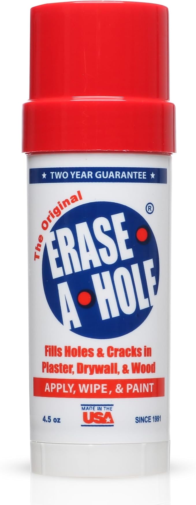 Wall Repair Stick – Quick-Dry Nail & Screw Hole Filler by Erase-A-Hole