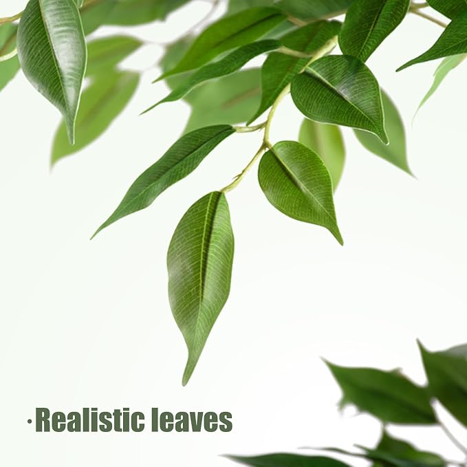 4FT Artificial Ficus Tree, 48in Fake Silk Tree - Image 3